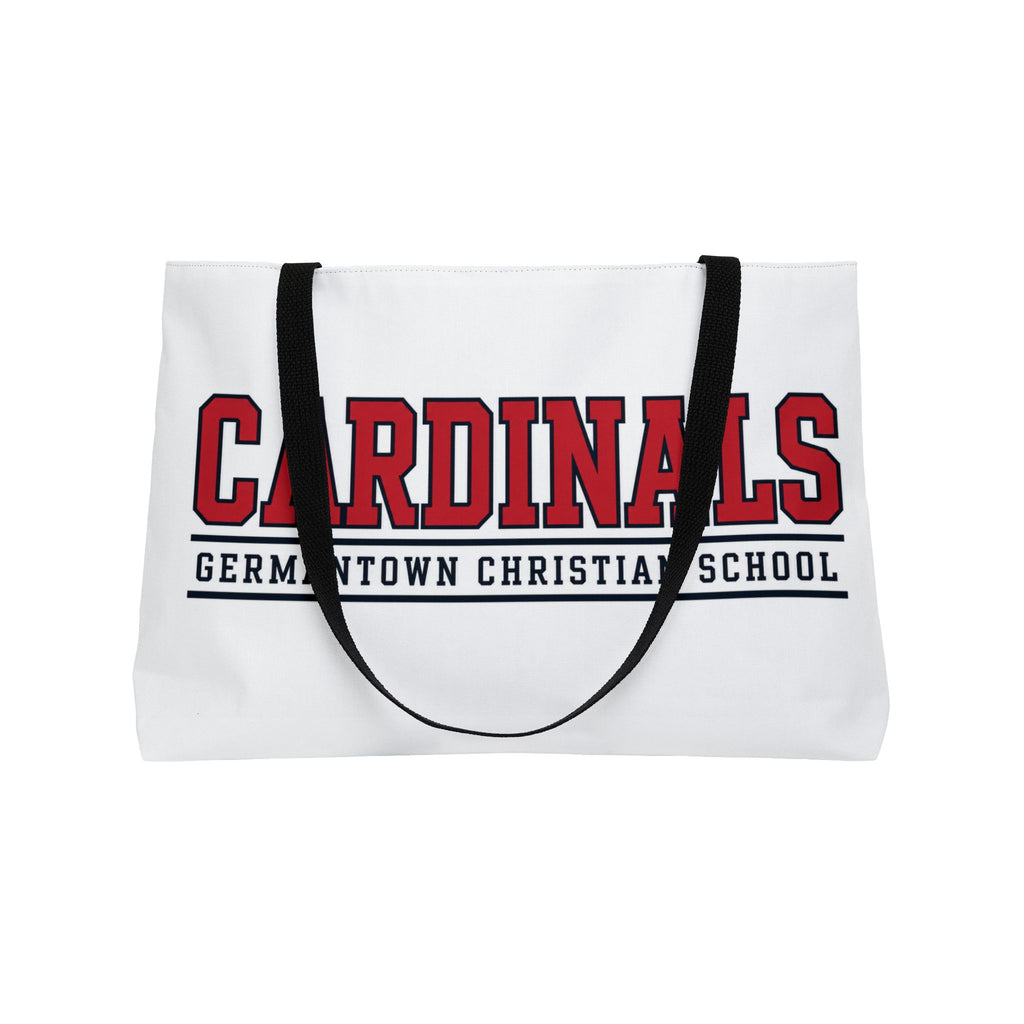 Cardinals Weekender Tote Bag — Germantown Christian School Canvas Travel Tote