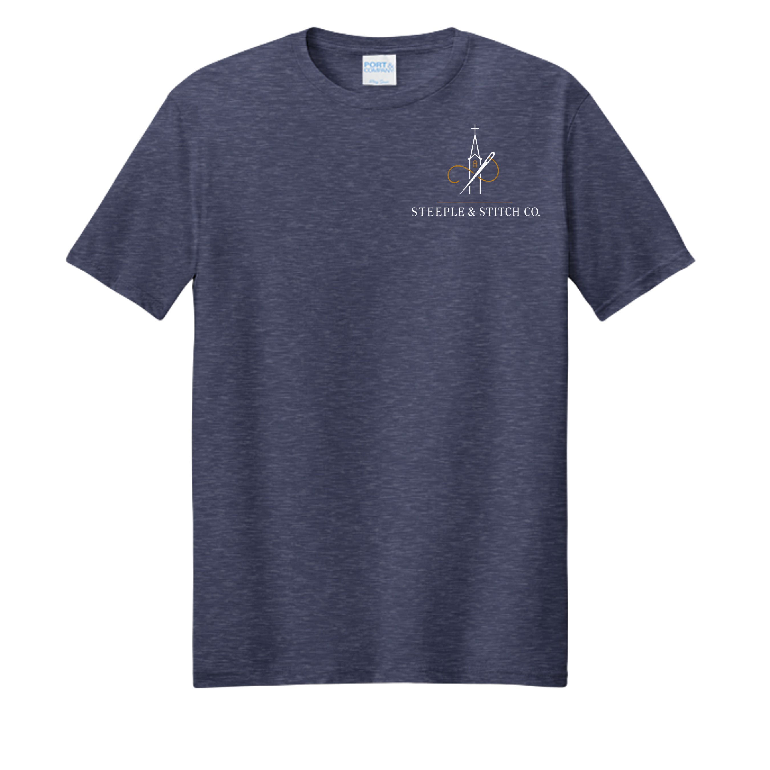 Team Navy Heather - PC455 - FRONT