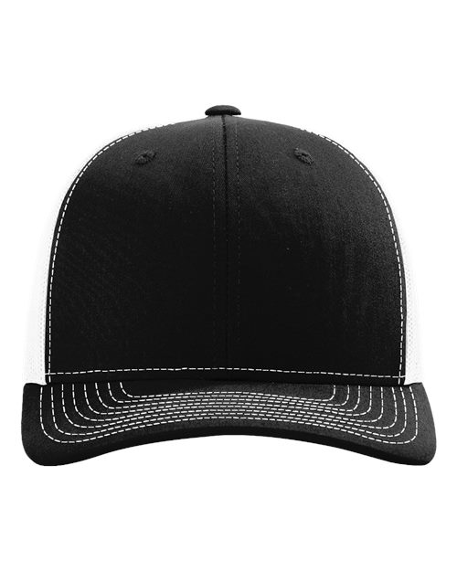 Richardson 112 Trucker Hat - Black/White