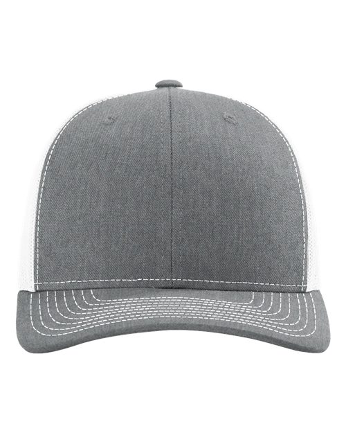 Richardson 112 Trucker Hat - Heather Grey/White